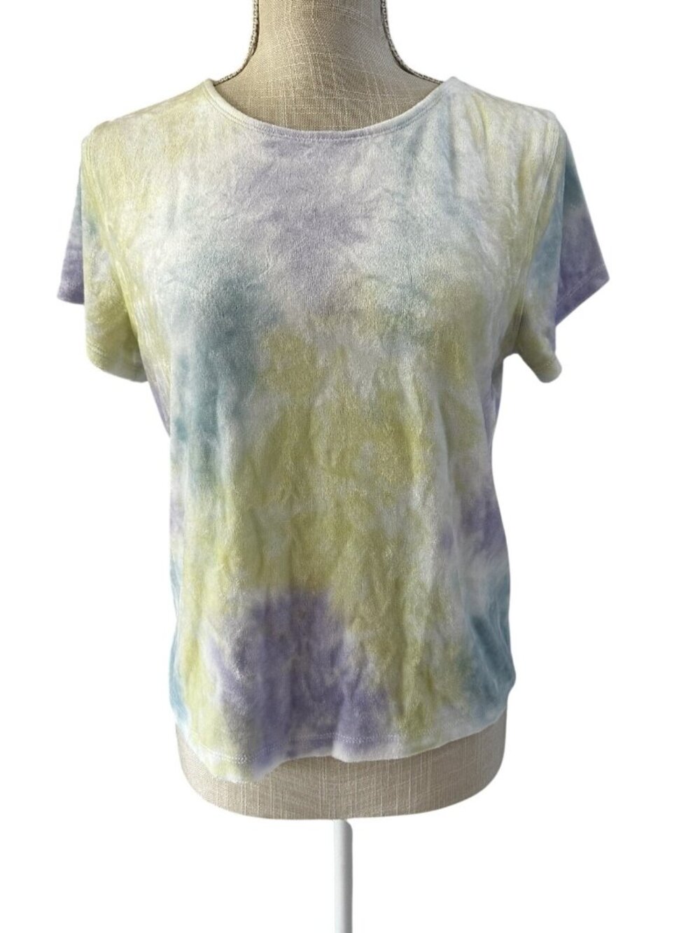 Free People Tie-Dye Short Sleeve T-Shirt Pastel Colors Lightweight Womens S